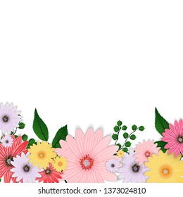 Abstract Flower Background Template. Vector Illustration EPS10