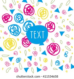 Abstract flower Background, with text field 