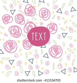 Abstract flower Background, with text field 
