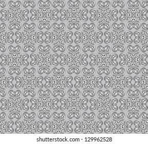 Abstract Flower Background Texture. Seamless pattern. Floral lightning ornament. Grey background