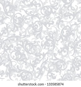 Abstract Flower Background Texture. Seamless pattern. Floral lightning ornament. Grey background