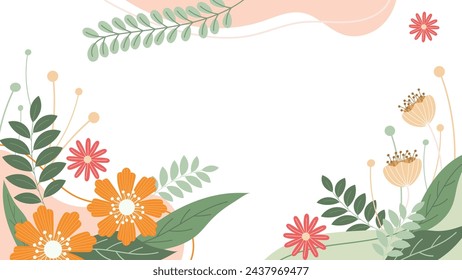 Abstract flower background Vector design floral frame