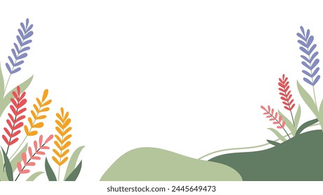 Abstract flower background Vector design border frame