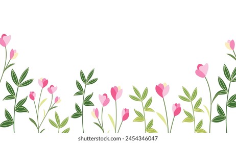 Abstract flower background Vector design border frame