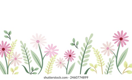 Abstrakte Blume Hintergrund Vektorgrafik Design Blumenrahmen