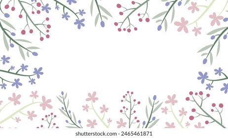 Abstract flower background vector design floral border frame