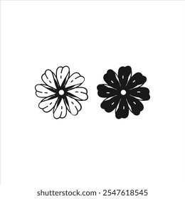 Abstrait Fleur Fleur Forme Doodle Élément