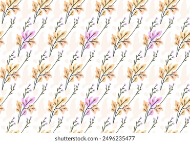 Abstract flower blooming design. Hand-draw pattern with floral seamless.
