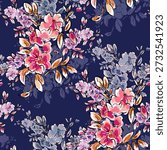 Abstract flower blooming design. Pattern with floral seamless. Grunge textured abstract art vector  with flower and plants in watercolor style.
