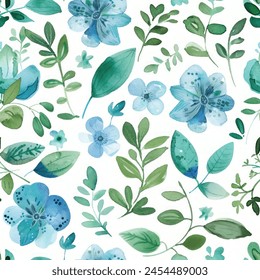 Abstract flower blooming design. Pattern with floral seamless. Grunge textured abstract art vector  with flower and plants in watercolor style.