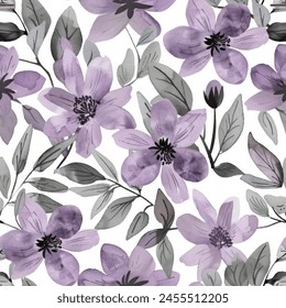 Abstract flower blooming design. Pattern with floral seamless. Grunge textured abstract art vector  with flower and plants in watercolor style.