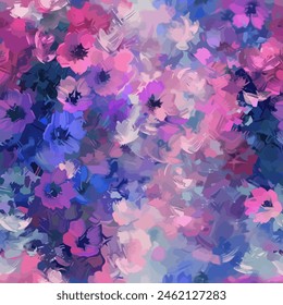 Abstract flower blooming design. Pattern with floral seamless. Grunge textured abstract art vector  with flower and plants in watercolor style.