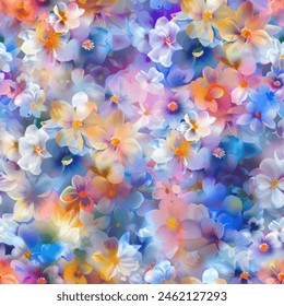 Abstract flower blooming design. Pattern with floral seamless. Grunge textured abstract art vector  with flower and plants in watercolor style.
