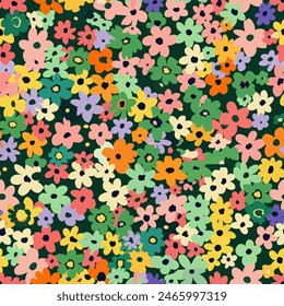 Abstract flower blooming design. Pattern with floral seamless. Grunge textured abstract art vector  with flower and plants in watercolor style.