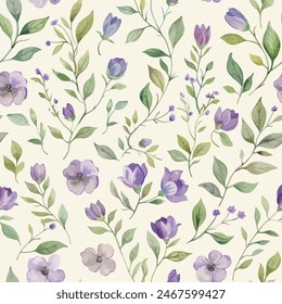 Abstract flower blooming design. Pattern with floral seamless. Grunge textured abstract art vector  with flower and plants in watercolor style.