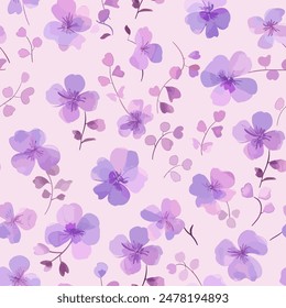 Abstract flower blooming design. Pattern with floral seamless. Grunge textured abstract art vector  with flower and plants in watercolor style.