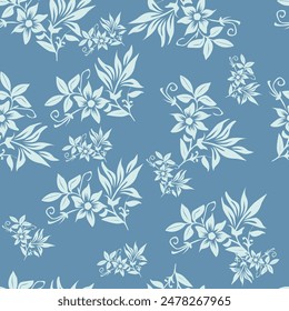 Abstract flower blooming design. Pattern with floral seamless. Grunge textured abstract art vector with flower and plants in watercolor style.