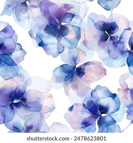 Abstract flower blooming design. Pattern with floral seamless. Grunge textured abstract art vector  with flower and plants in watercolor style.