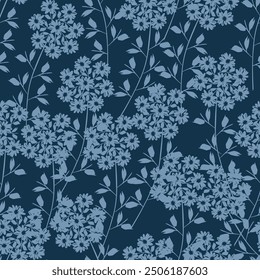 Abstraktes blühendes Design. Muster mit floralen nahtlos. Grunge strukturierte abstrakte Kunstvektor mit Blumen und Pflanzen im Aquarellstil