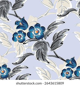 Abstract flower blooming design. Pattern with floral seamless. Grunge textured abstract art vector  with flower and plants in watercolor style.
