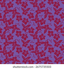 Abstrato flor desabrochando design. Padrão com floral sem emenda. Grunge vetor de arte abstrata texturizado com flor e plantas em estilo aquarela.