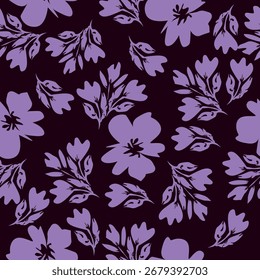Abstractas diseño de flor en flor. Patrón con floral sin costuras. Vector de arte abstracto con textura grunge con flores y plantas en estilo acuarela.