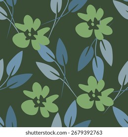Abstract flower blooming design. Pattern with floral seamless. Grunge textured abstract art vector with flower and plants in watercolor style.