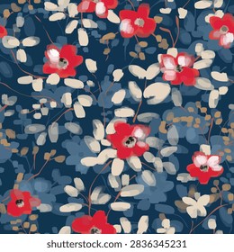 Abstract flower blooming design. Pattern with floral seamless. Grunge textured abstract art vector  with flower and plants in watercolor style.