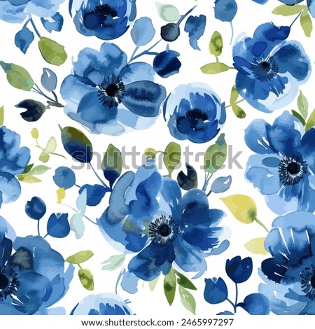 Abstract flower blooming design. Pattern with floral seamless. Grunge textured abstract art vector  with flower and plants in watercolor style.