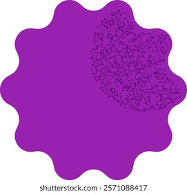 Abstract flower with bold shapes and textures inspired by hand drawn aesthetics. Vector Illustration.