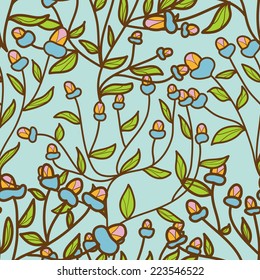 Abstract Flower bud pattern. Seamless texture