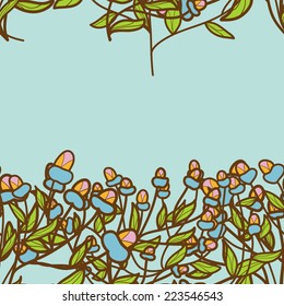 Abstract Flower bud pattern. Seamless texture