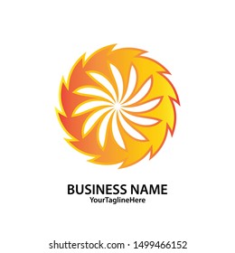 abstract flower business logo vector image
