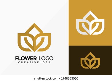 Abstraktes florales Firmenlogo, Vektordesign. Abstraktes Emblem, Design-Konzept, Logos, Logotyp-Element für Vorlage.