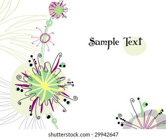 Abstract flower card