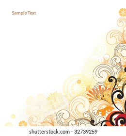 Abstract flower card