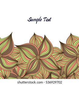 Abstract flower card design