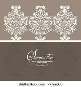 Abstract flower card with place for text