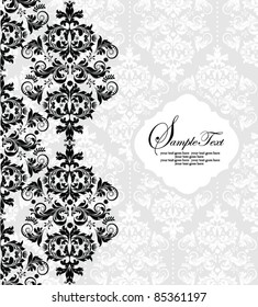 Abstract flower card with place for text
