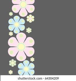 Abstract flower card with place for you text