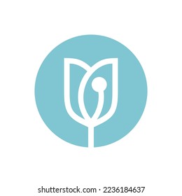Diseño de vectores de flor y círculo abstracto