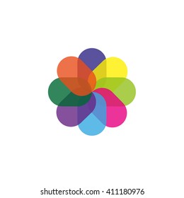 abstract flower, colorful