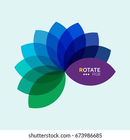 Abstract flower colorful design / Vector image.