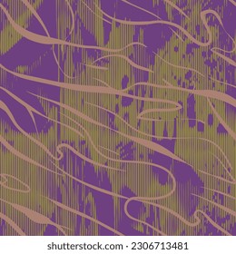 Abstract flower and colorful geometric seamless textile print pattern. colored Textured Pattern. Creative doodle with different shapes and textures. Curved doodling background
