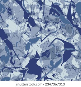Abstract flower and colorful geometric seamless textile print pattern. colored Textured Pattern. Creative doodle with different shapes and textures. Curved doodling background

