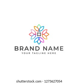 Abstract Flower Colorfull Logo