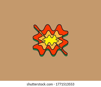 Abstract flower contemporary. For art icon, gallery and something like that. 