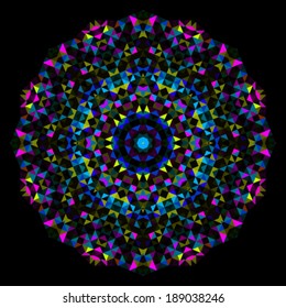 Abstract Flower. Creative Colorful style vector wheel. Cyan Magenta Yellow Black Dominant Color
