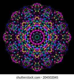 Abstract Flower. Creative Colorful style vector wheel. Cyan Magenta Yellow Black Dominant Color Flower. Creative Colorful style vector wheel. Cyan Magenta Yellow Black Dominant Color