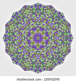 Abstract Flower. Creative Colorful style vector wheel. Lilac Violet Green White Dominant Color
